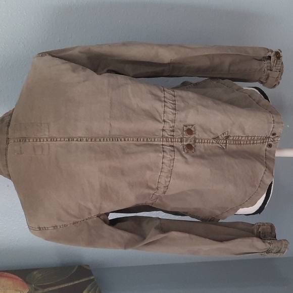 Free People Military Moto Green Lightweight Jacket - Picture 7 of 7